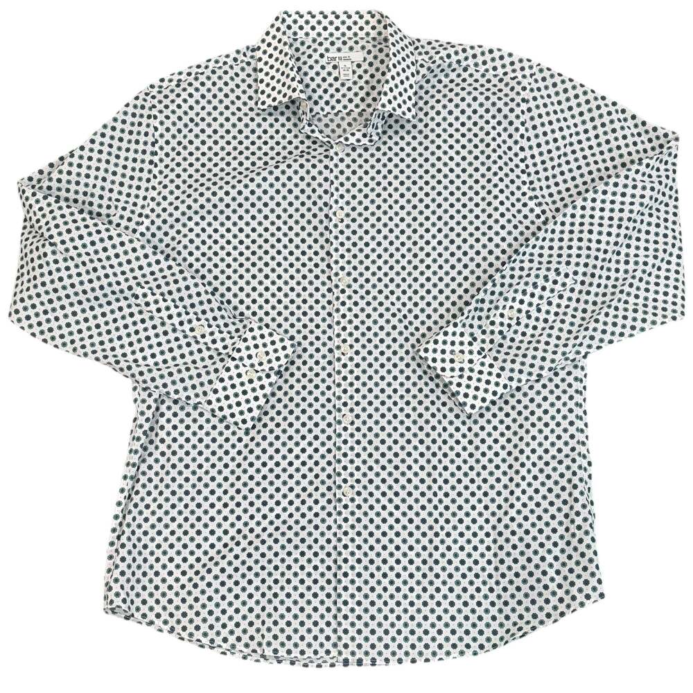Bar III Slim Fit Stretch Men's Long Sleeve Floral Dress Shirt XL 17-17 1/2 34-35